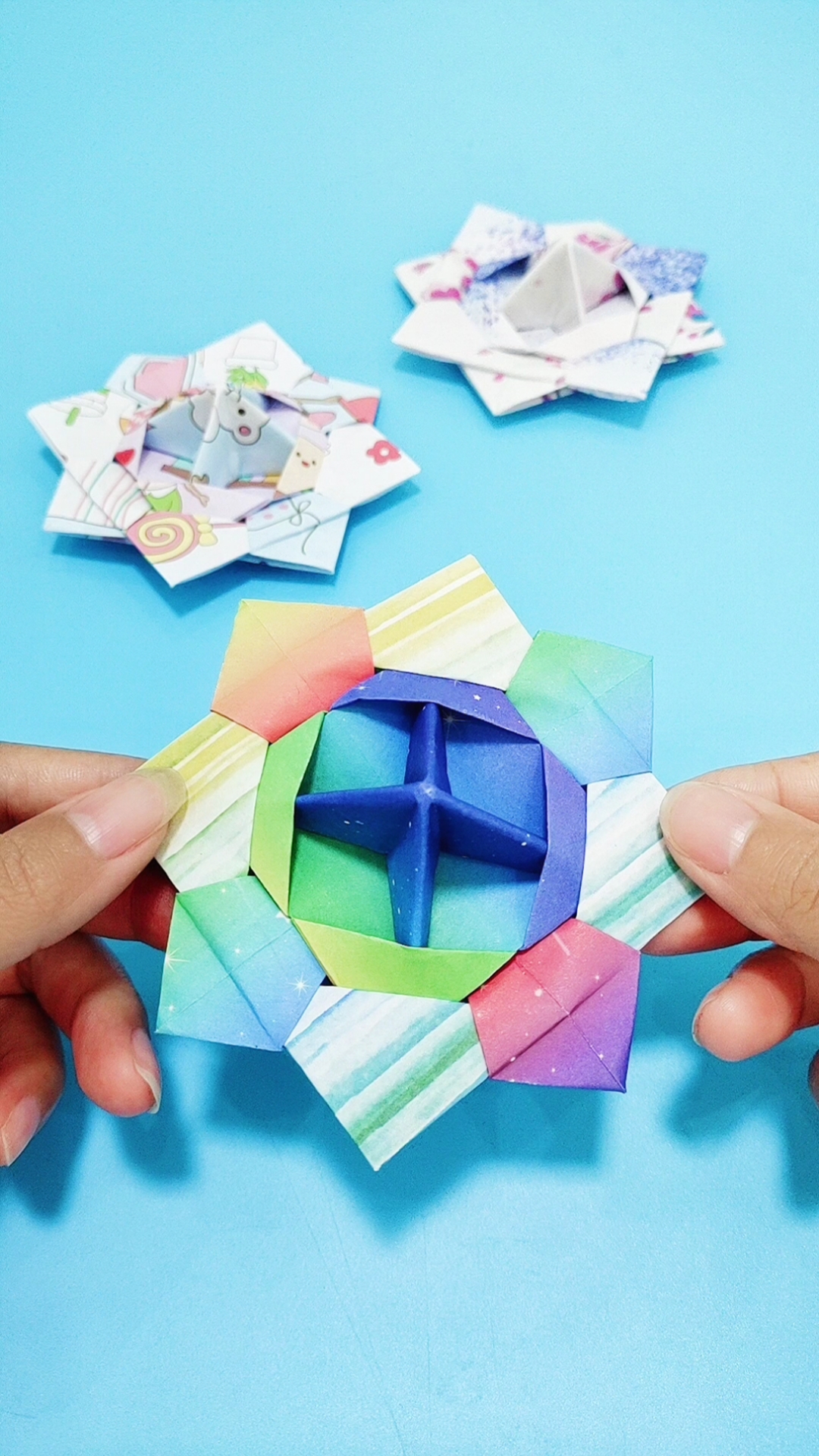 全民最牛手艺人#教你折超酷的陀螺,简单易学,可以转很久哦,手工制作