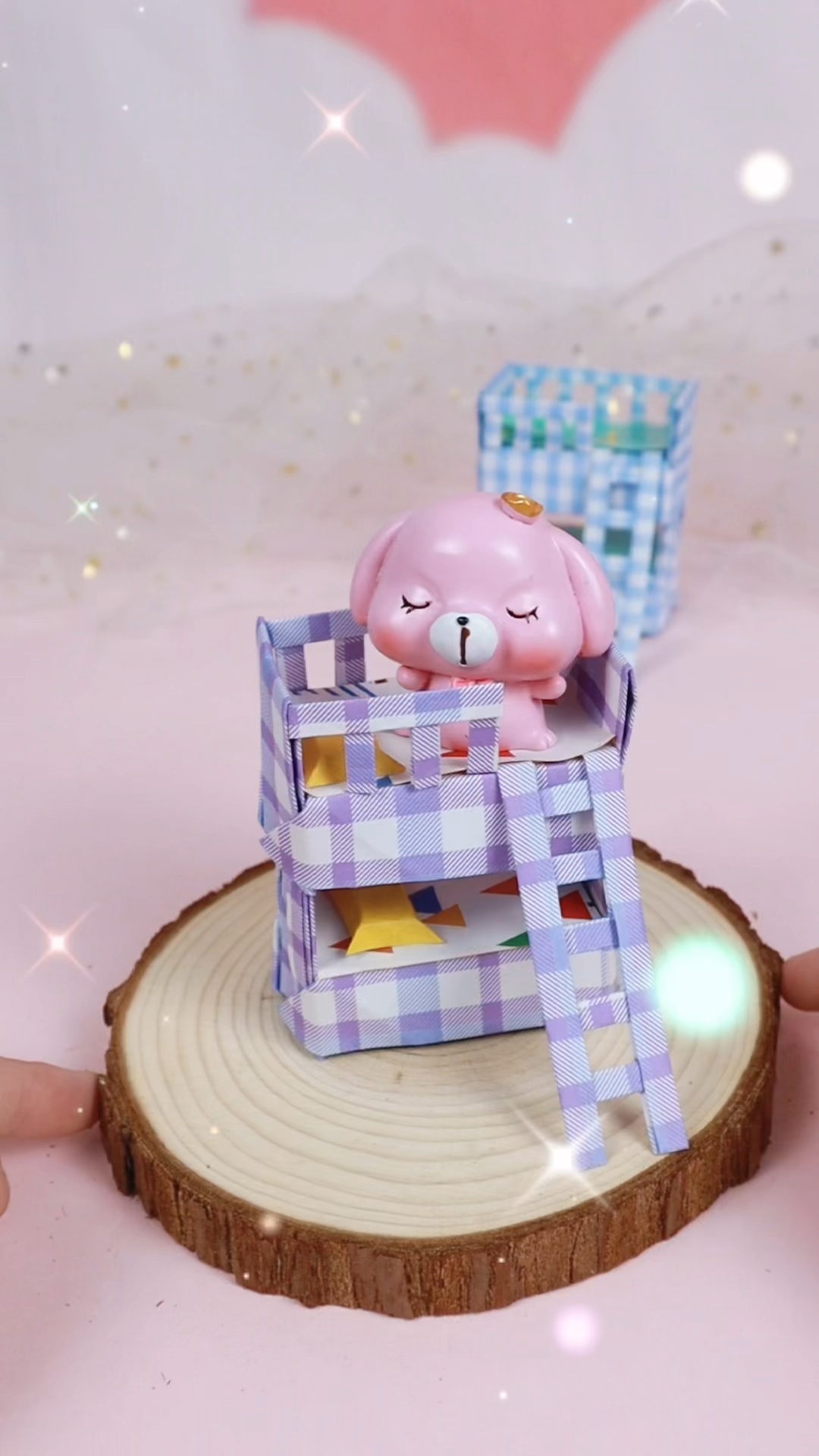 手工制作折纸双层床你喜欢睡上面还是下面