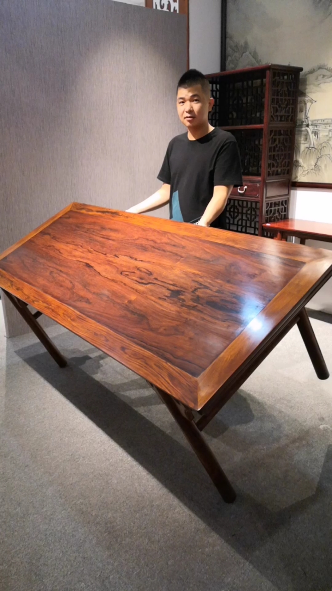 家居好物#海南黄花梨画案