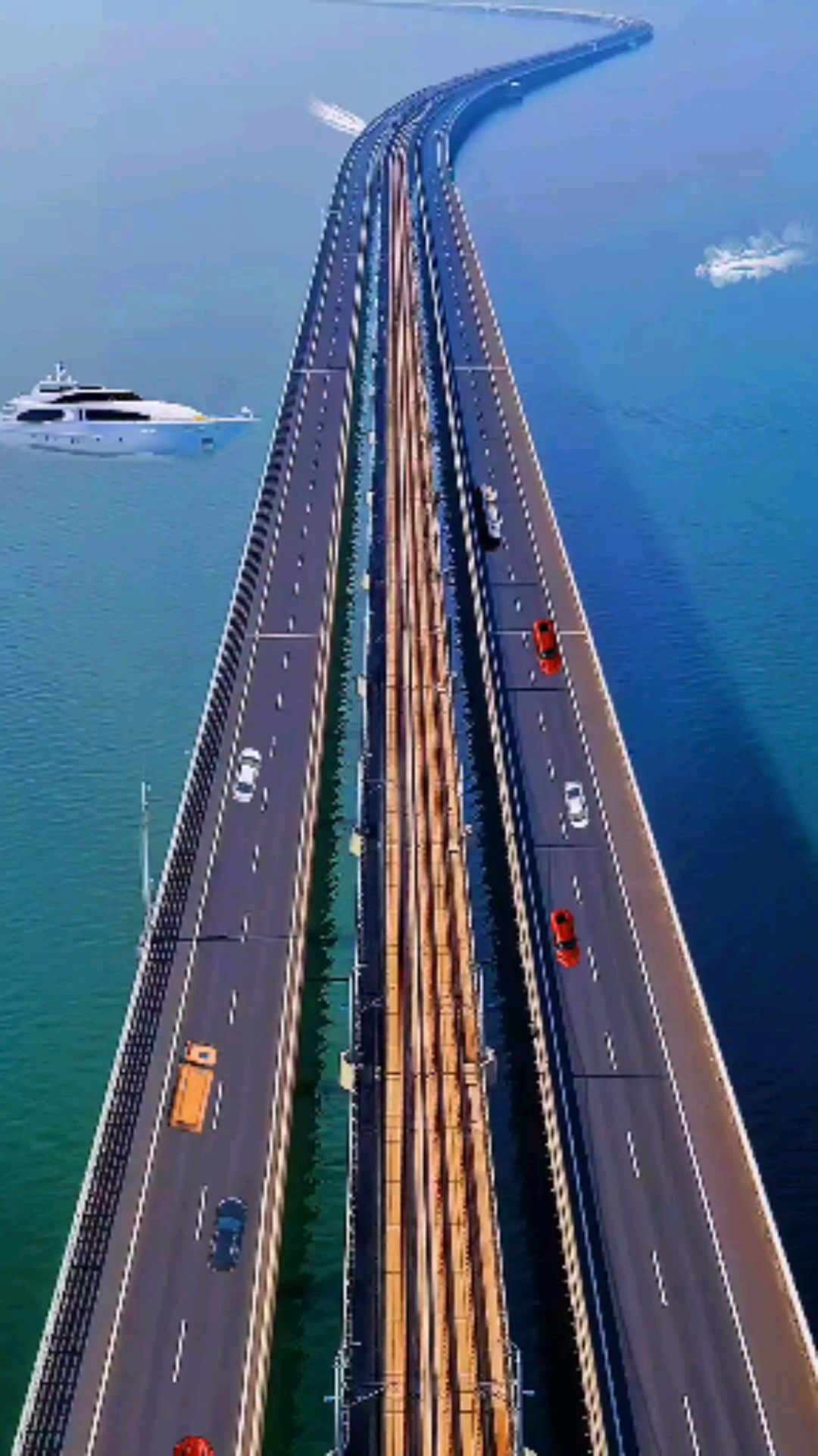 中国基建港珠澳世界zui长跨海大桥中国造全长55公里总花费了一千多亿