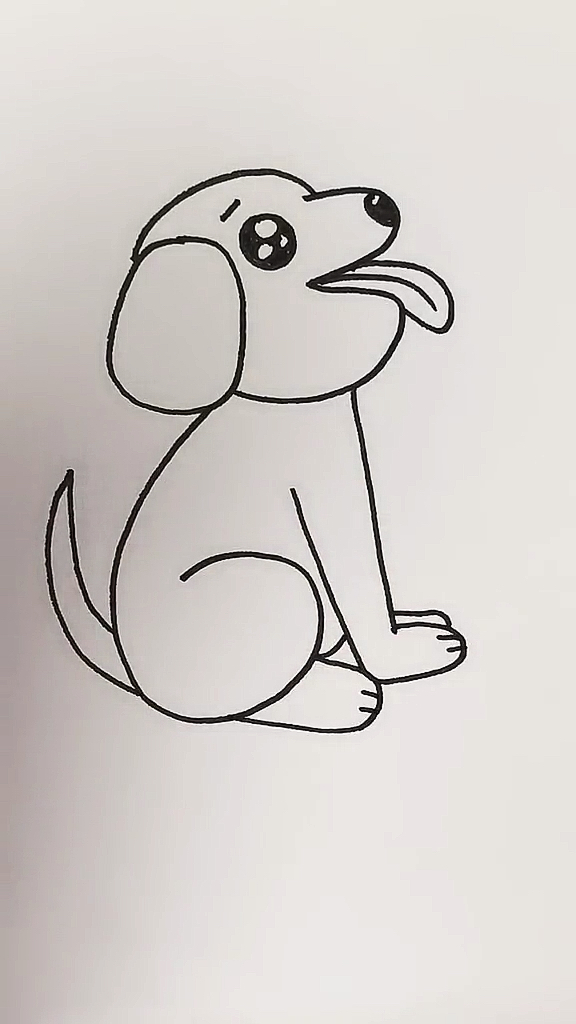 画画原来如此简单#画小狗狗#动物简笔画