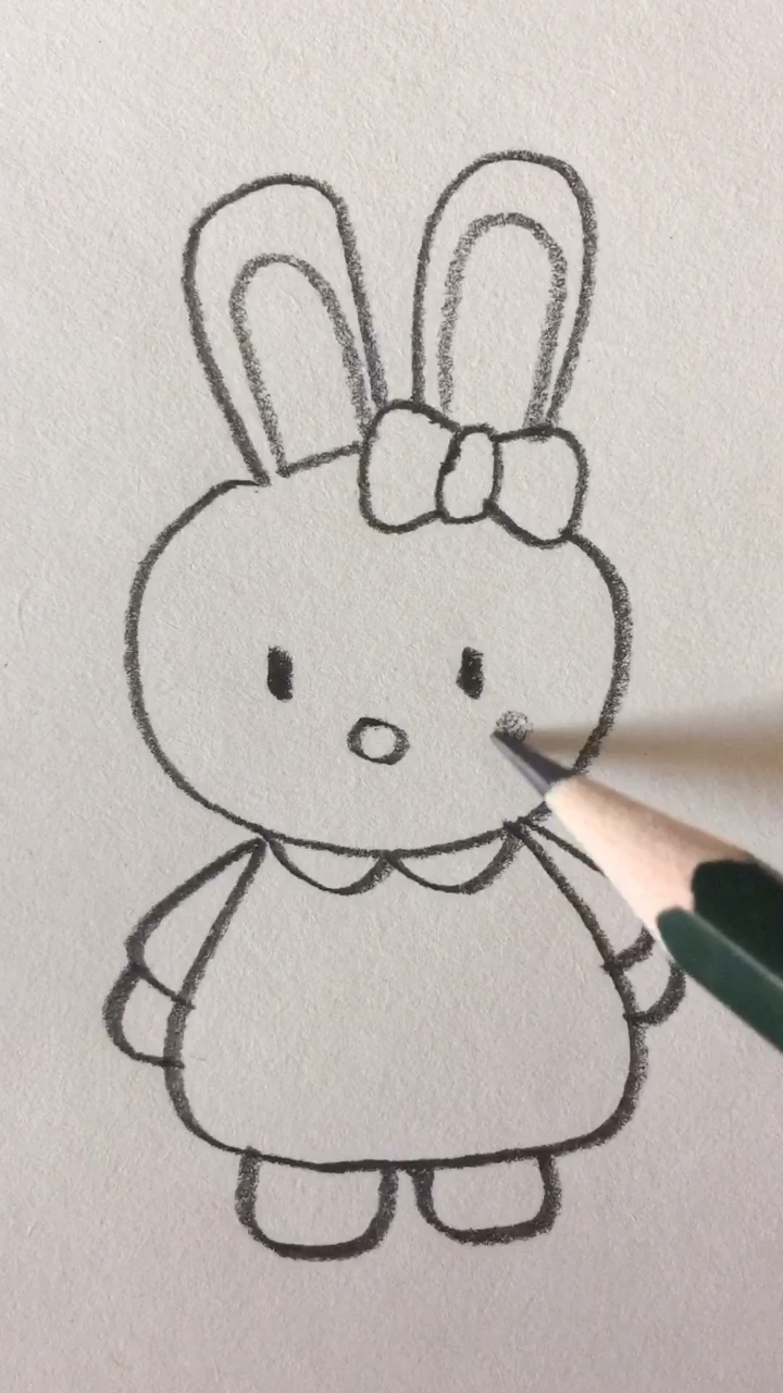画画原来如此简单#学画小兔子简笔画