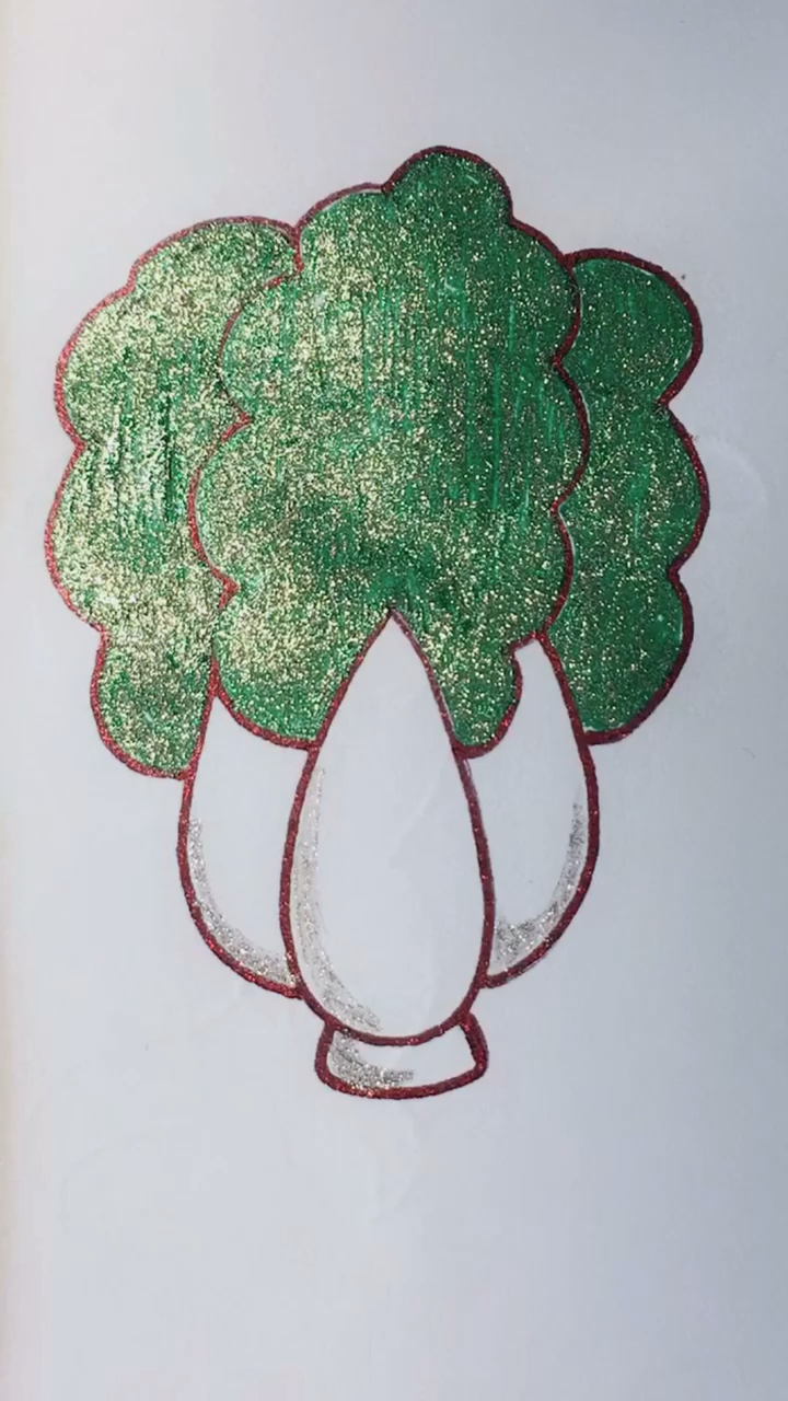 画画原来如此简单#学画大白菜简笔画