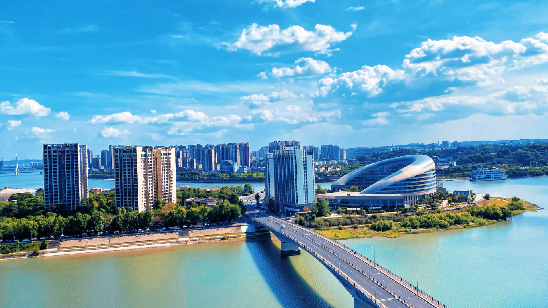 轻知计划#城市街景记录:四川绵阳桃花岛 虹云桥