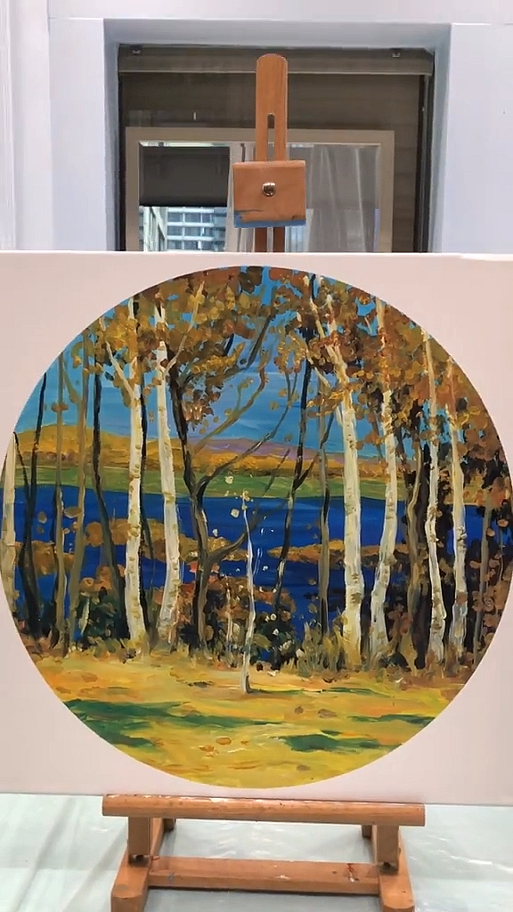 画画原来如此简单简单易画的白杨树