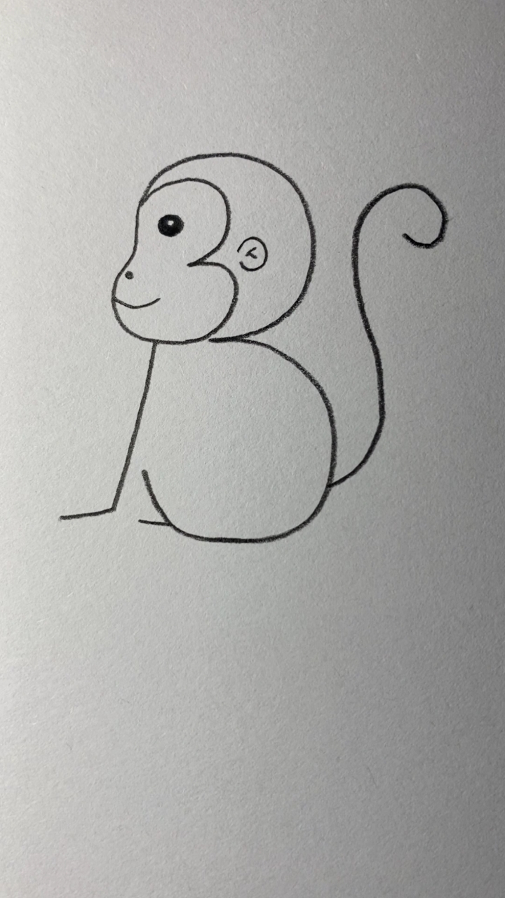 非常简单的小猴子画法