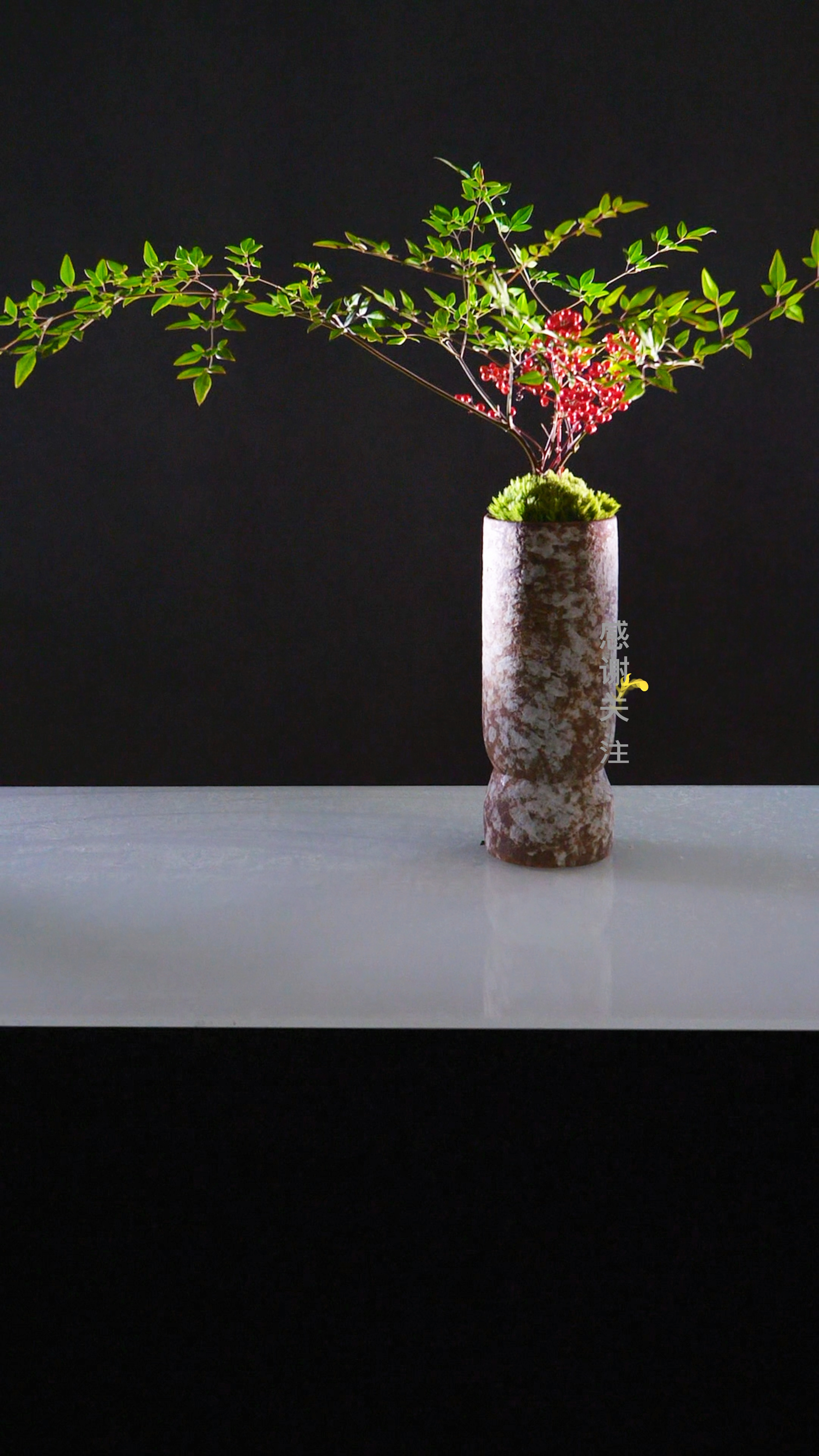 插花艺术#南天竹寓意多子多福