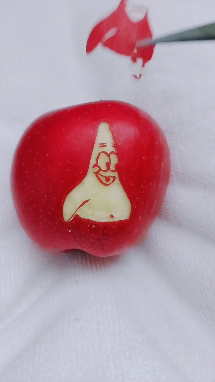 初级苹果雕刻图片