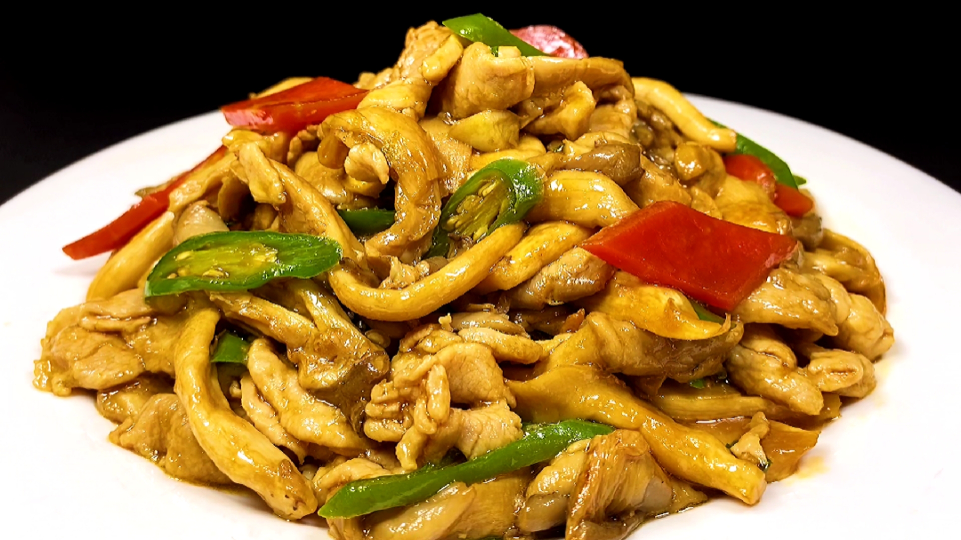 美食#鲜蘑肉片这样做好吃入味鲜香滑嫩