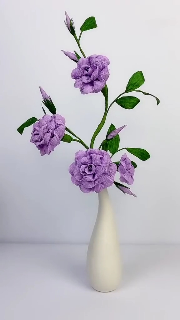 手工制作#皱纹纸扭扭玫瑰花