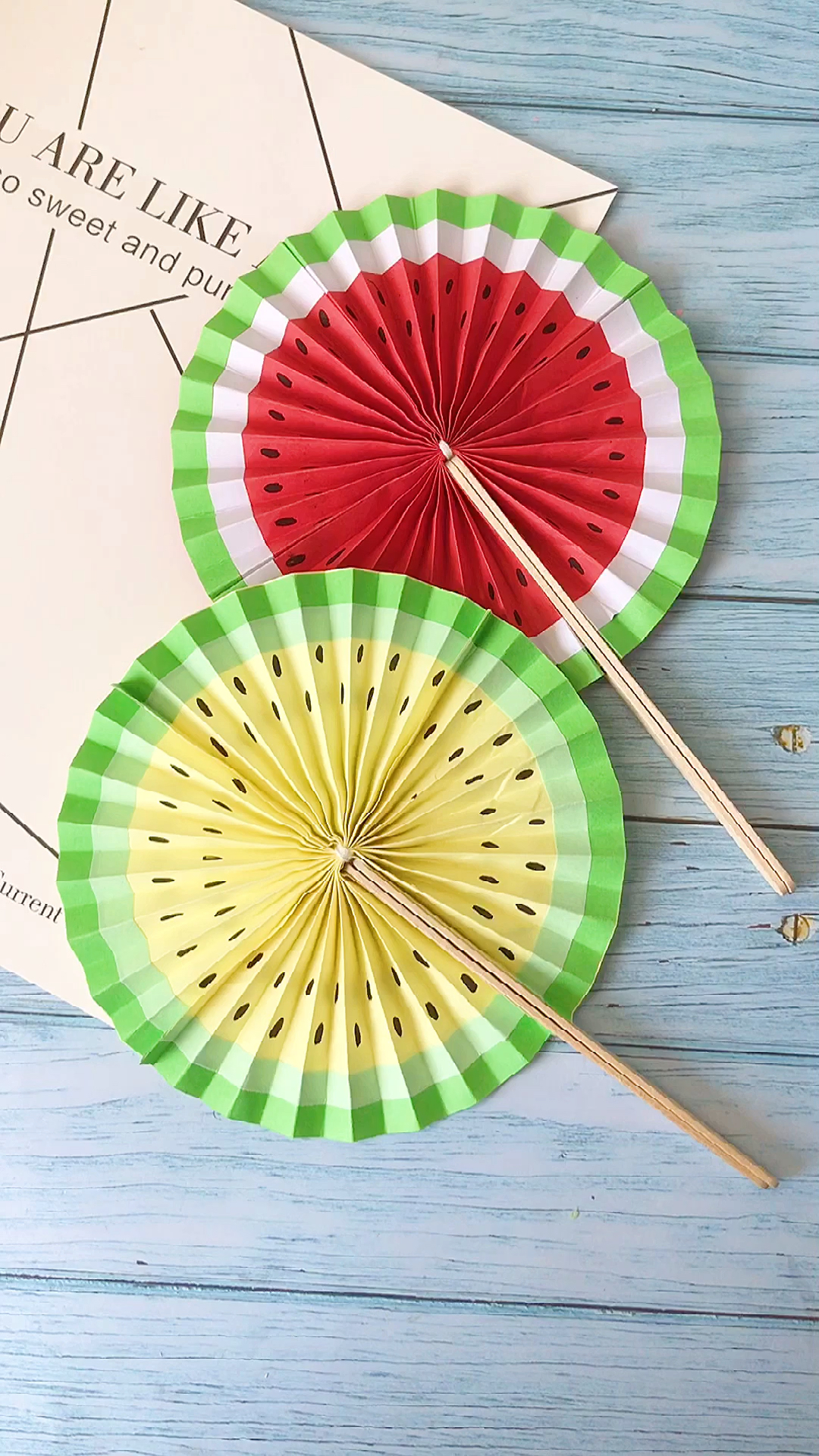 音为有你#夏天快到了,西瓜扇子做起来