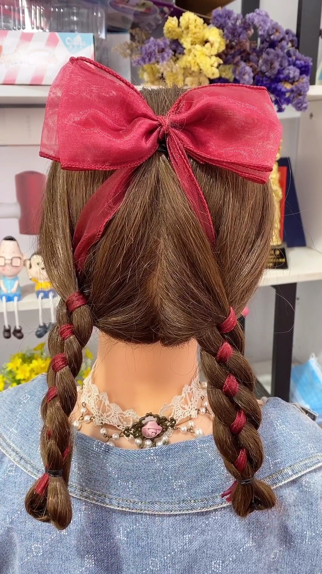 全民最火编发#小孩过年扎洋气又可爱