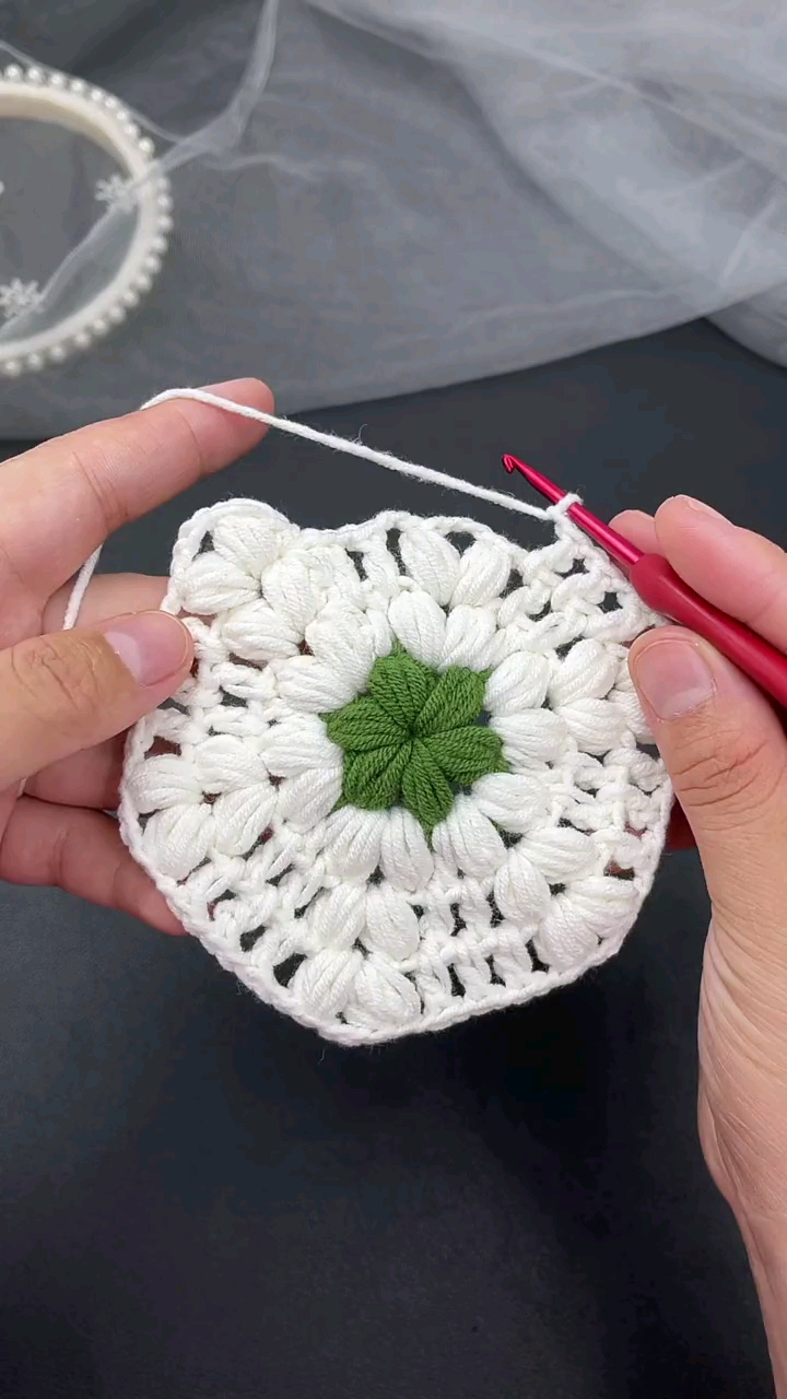 记录我的钩织时光麦穗花样钩织