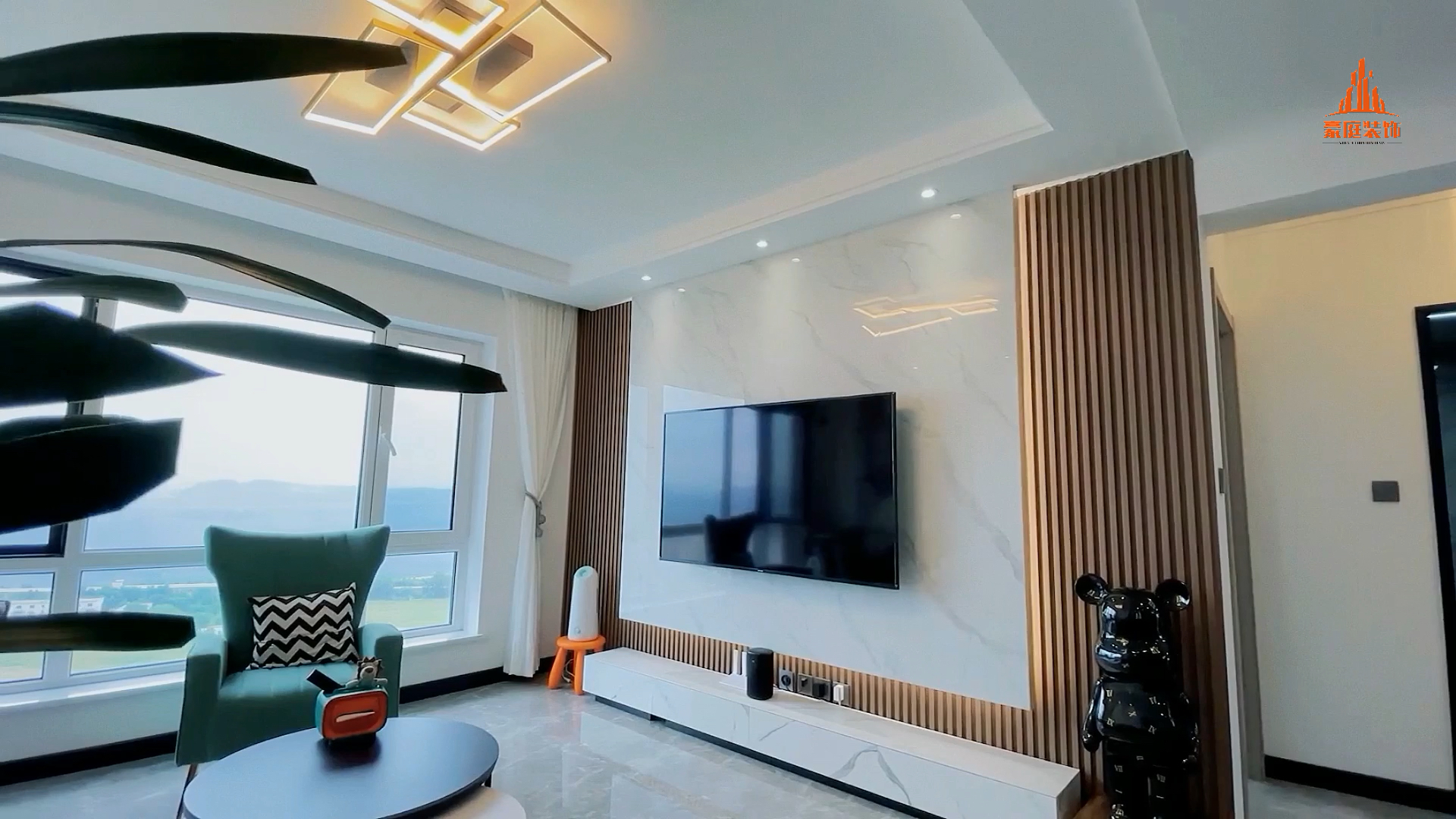 抚顺装修#明骏峰景97平现代简约风格装修案例实景!
