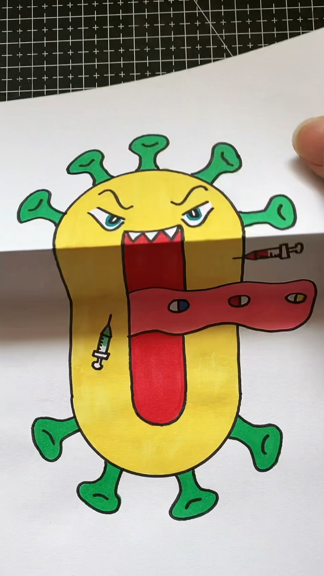 简笔画#病毒走开