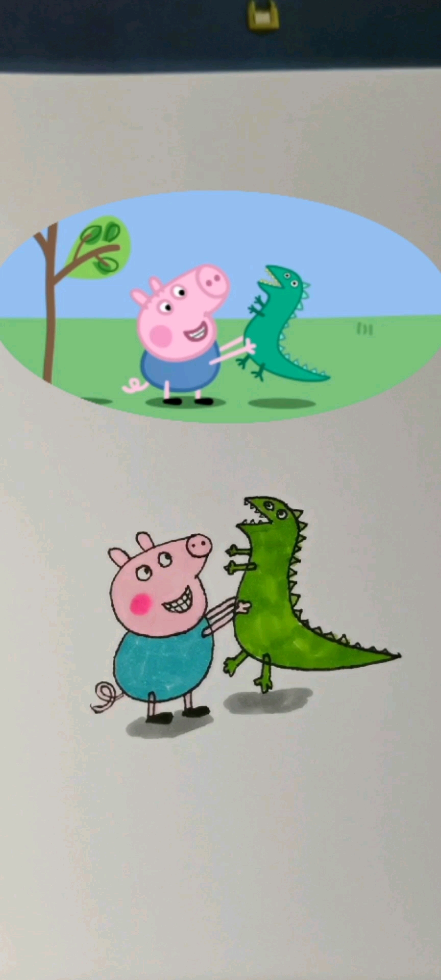 全民最牛手艺人乔治很喜欢恐龙先生简笔画