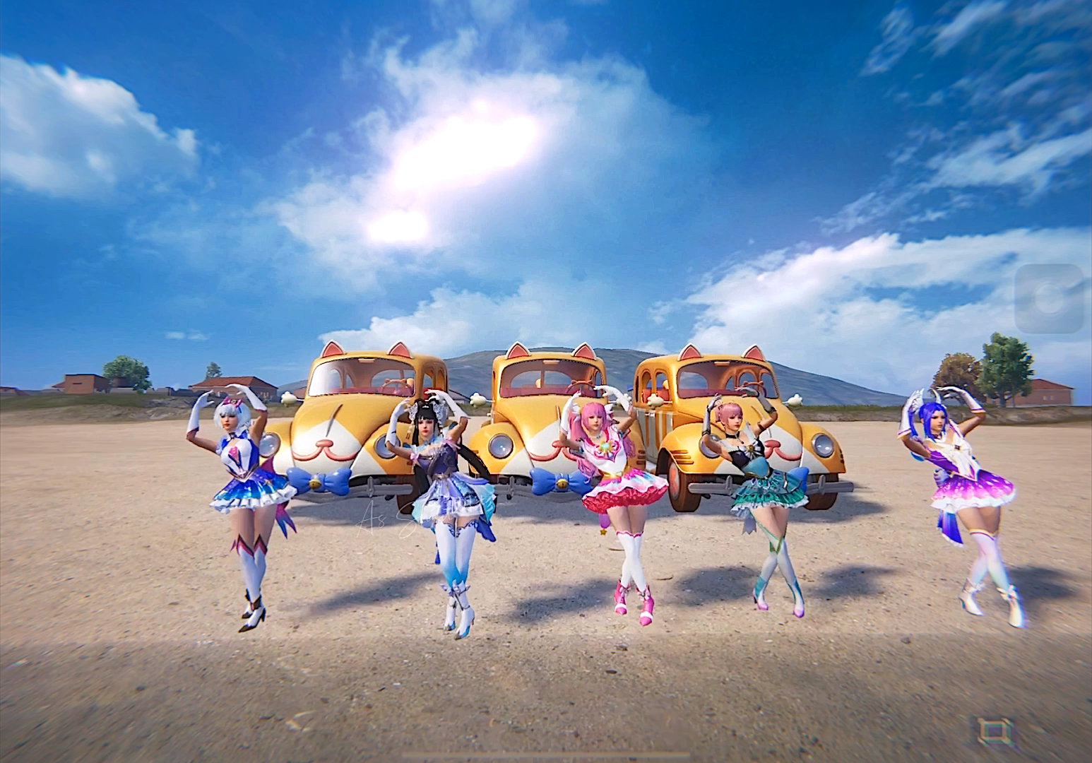 和平精英杜玥杉光是飞翔甜梦时刻可爱新车皮肤