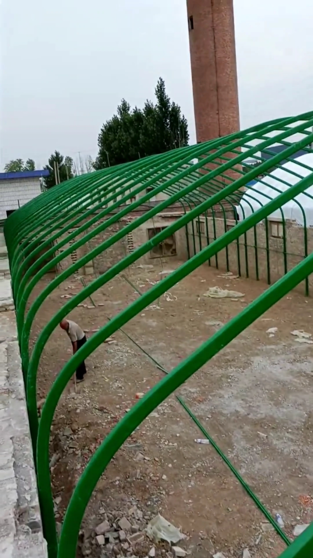 仓库大棚江苏常州2栋仓库大棚改造11米宽55米长如果你要建仓库会建