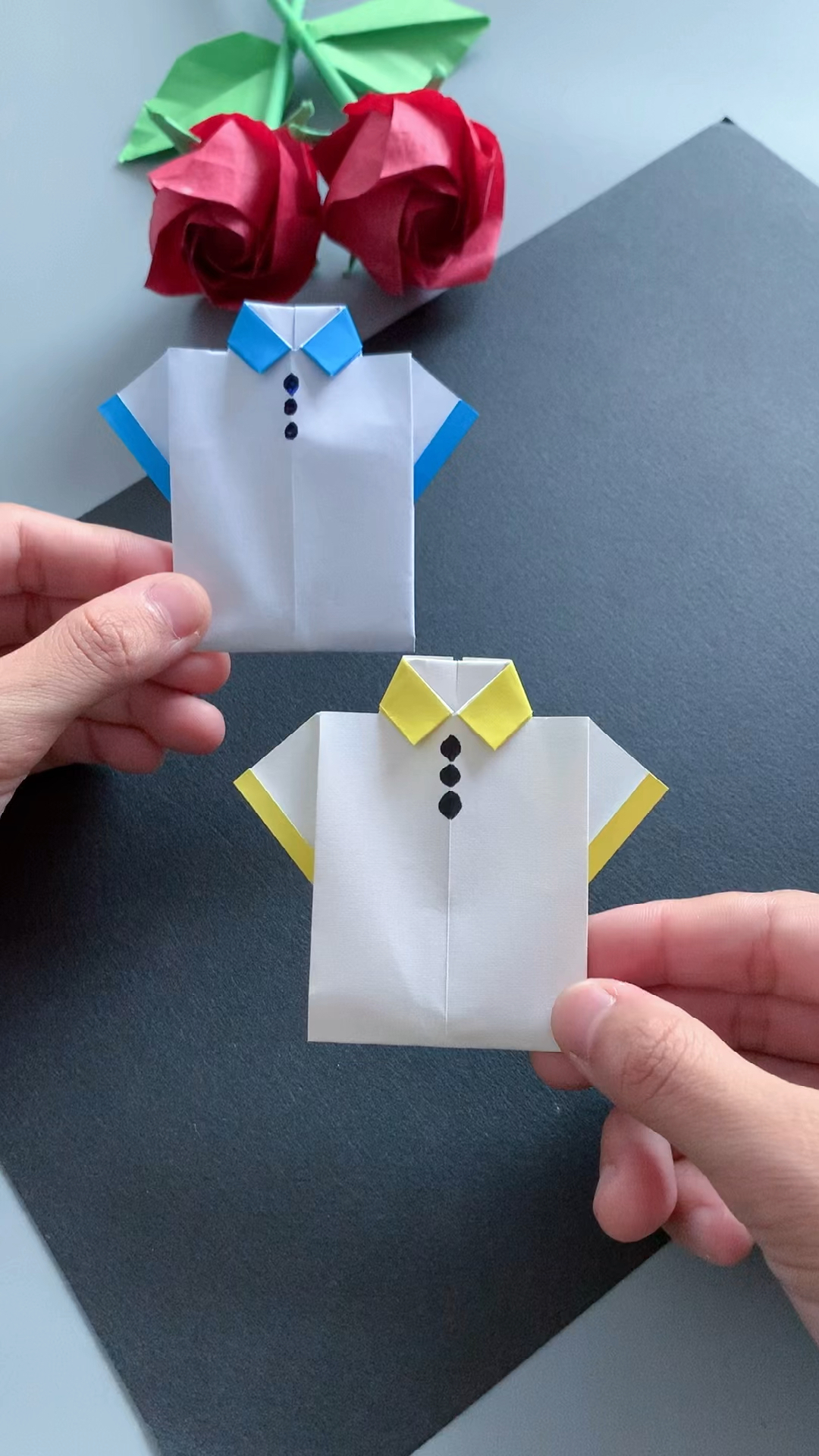 手工折纸#你们要的男孩子t恤折纸,一张纸就行-度小视