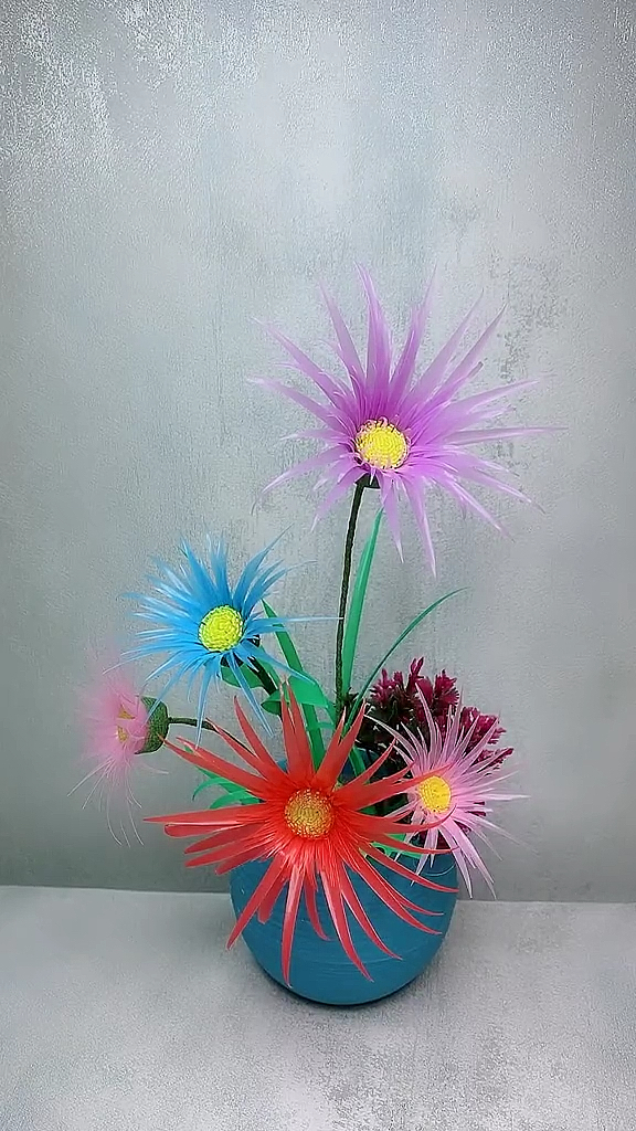 手工制作#吸管花