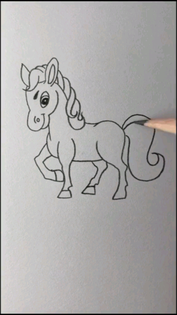 小马的简笔画法图片