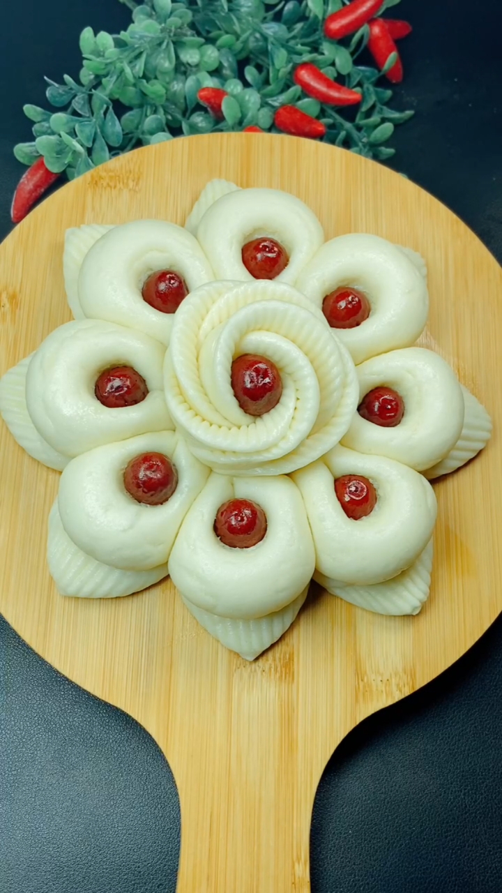 年夜饭蒸枣花馍花开富贵好看又喜庆