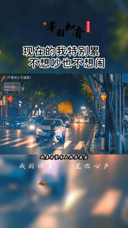 现在的我特别累,不想吵也不想闹,有时候看着自己的故事都替自己心酸