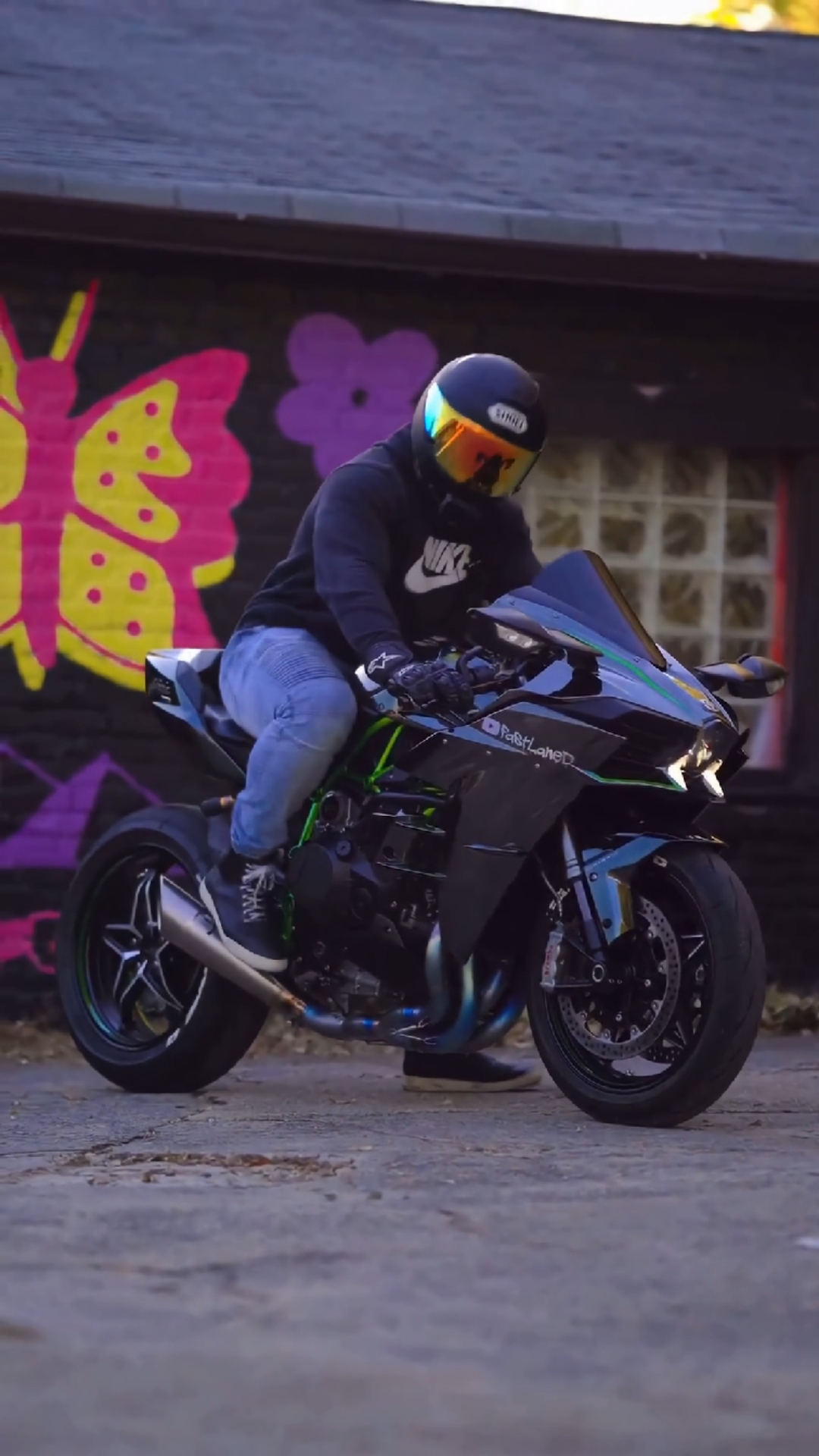 摩托车#川崎h2摩托车的声浪-度小视