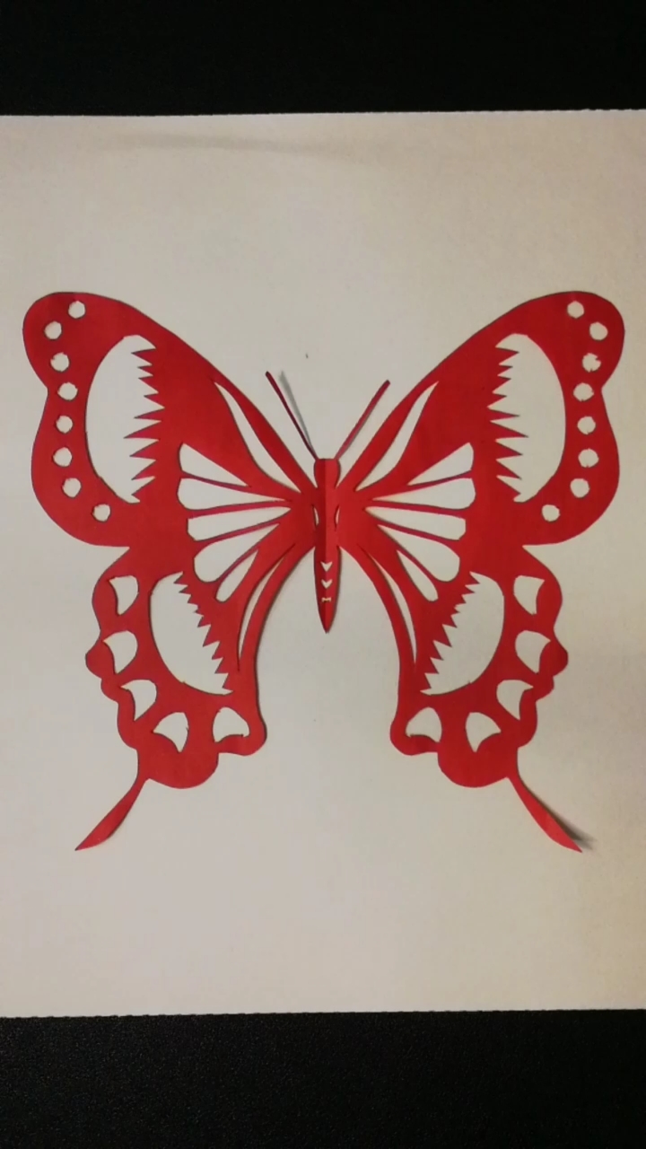 剪纸#手工剪纸蝴蝶翩翩.