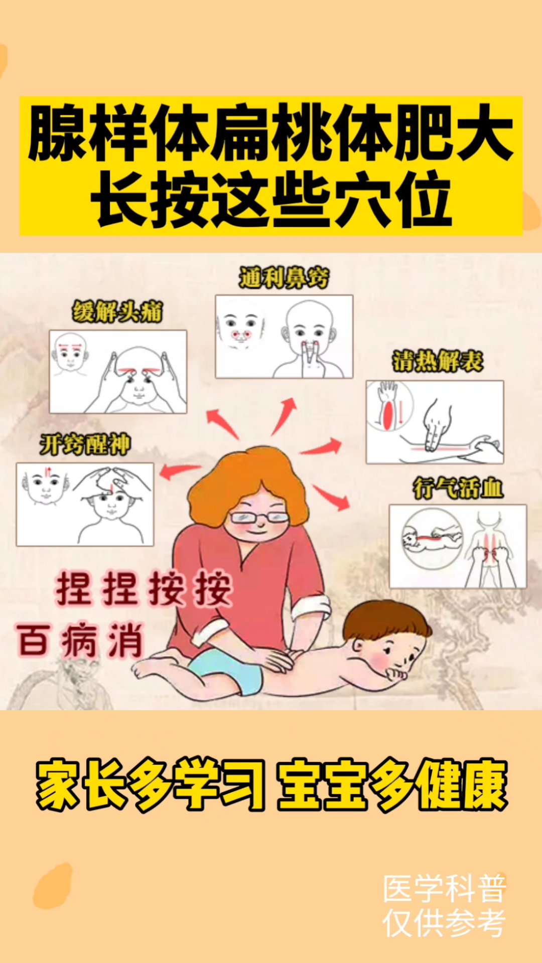 赢崧健康生活腺样体扁桃体肥大多按按这些穴位
