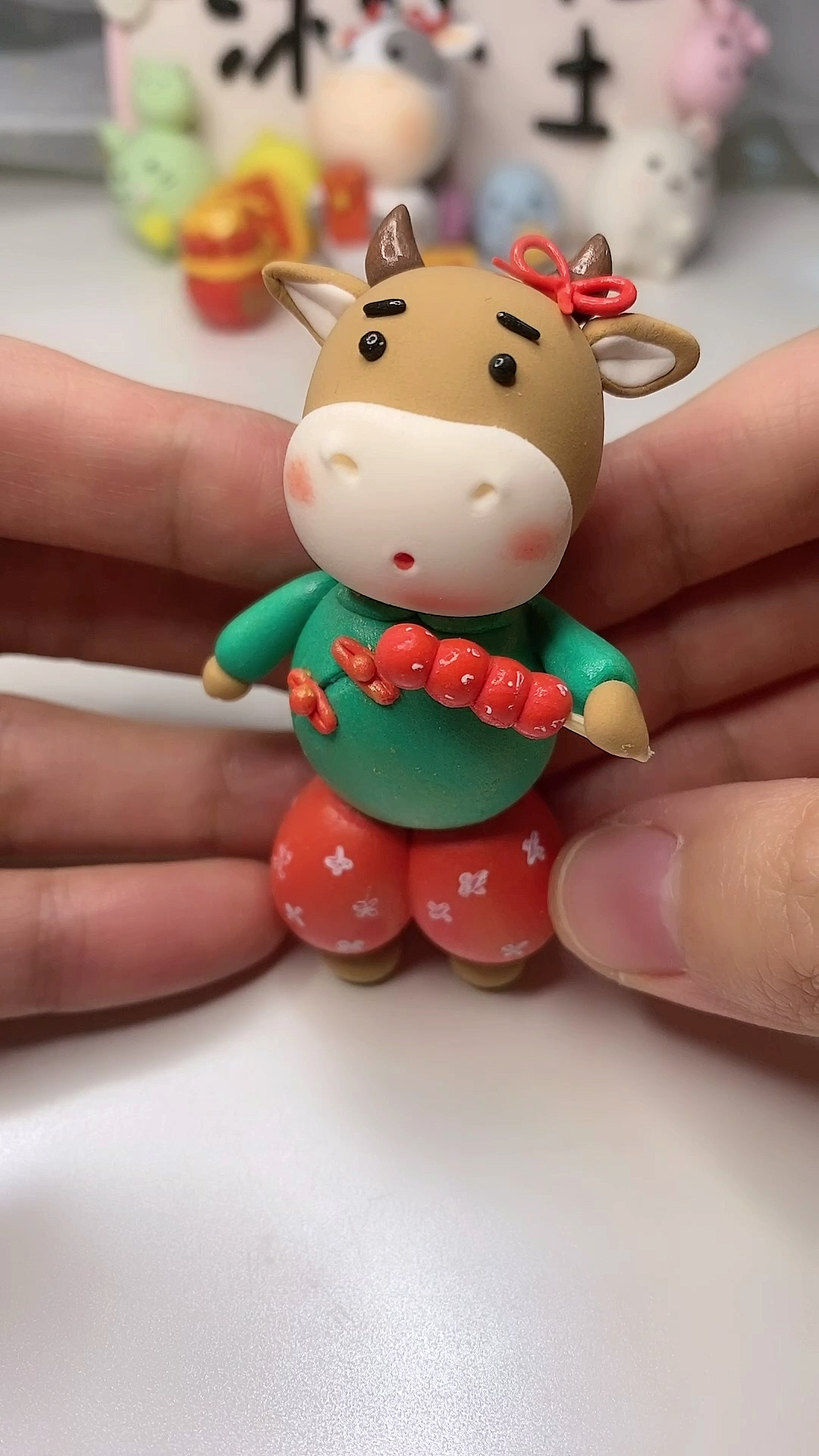 超轻粘土#粘土牛吃糖葫芦吗