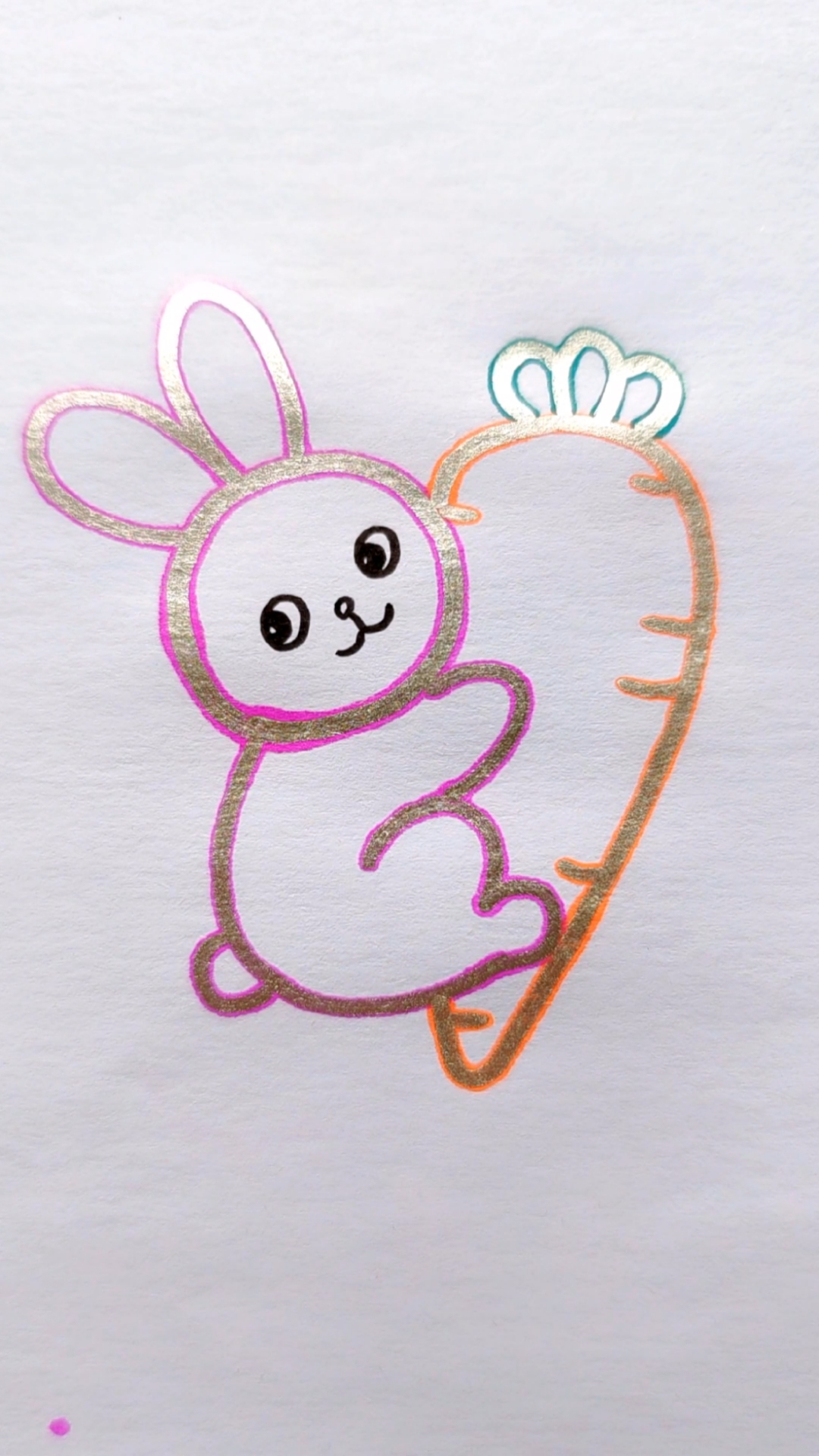 小兔子简笔画 胡萝卜图片