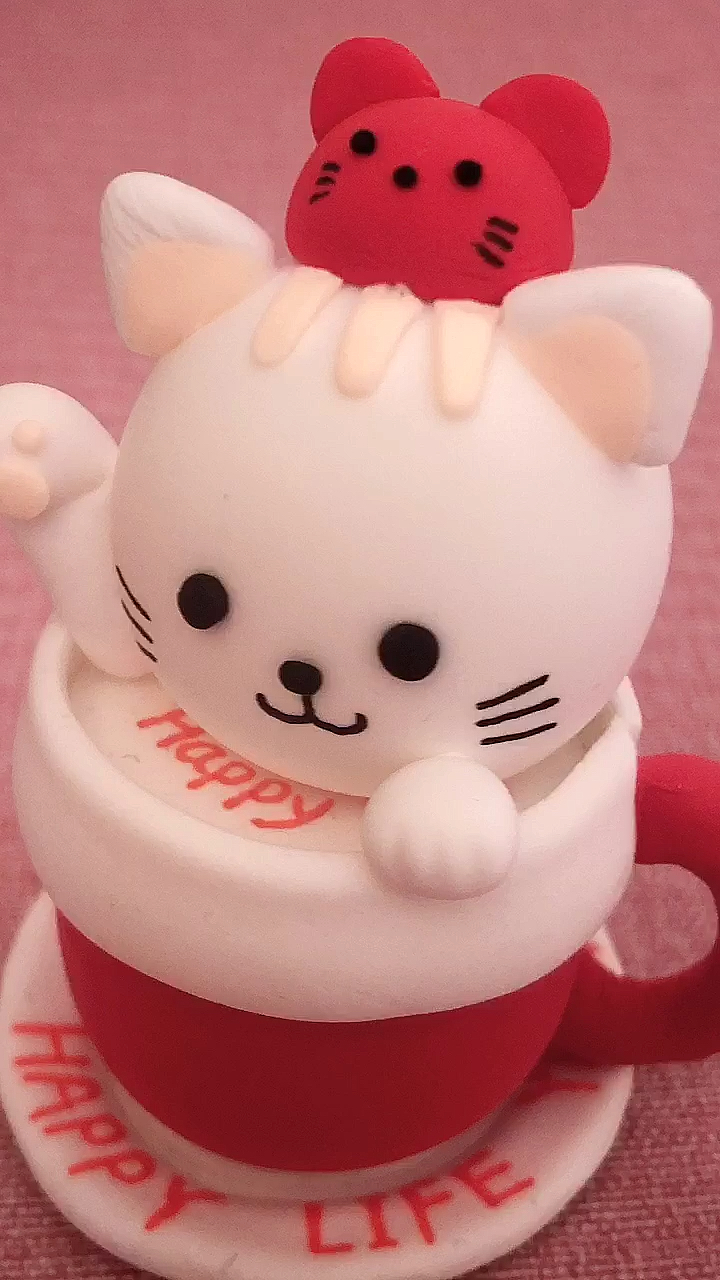 手工制作#粘土diy可爱小猫咪