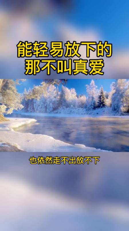 能轻易放下的,不叫真爱那叫过客,真爱是爱过恨过痛过,依然走不出放不