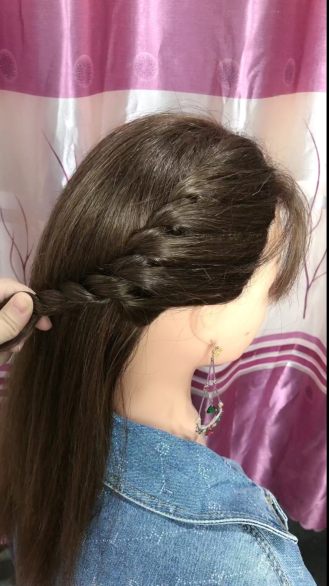 全民最火编发#两股拧这样扎才有纹理感