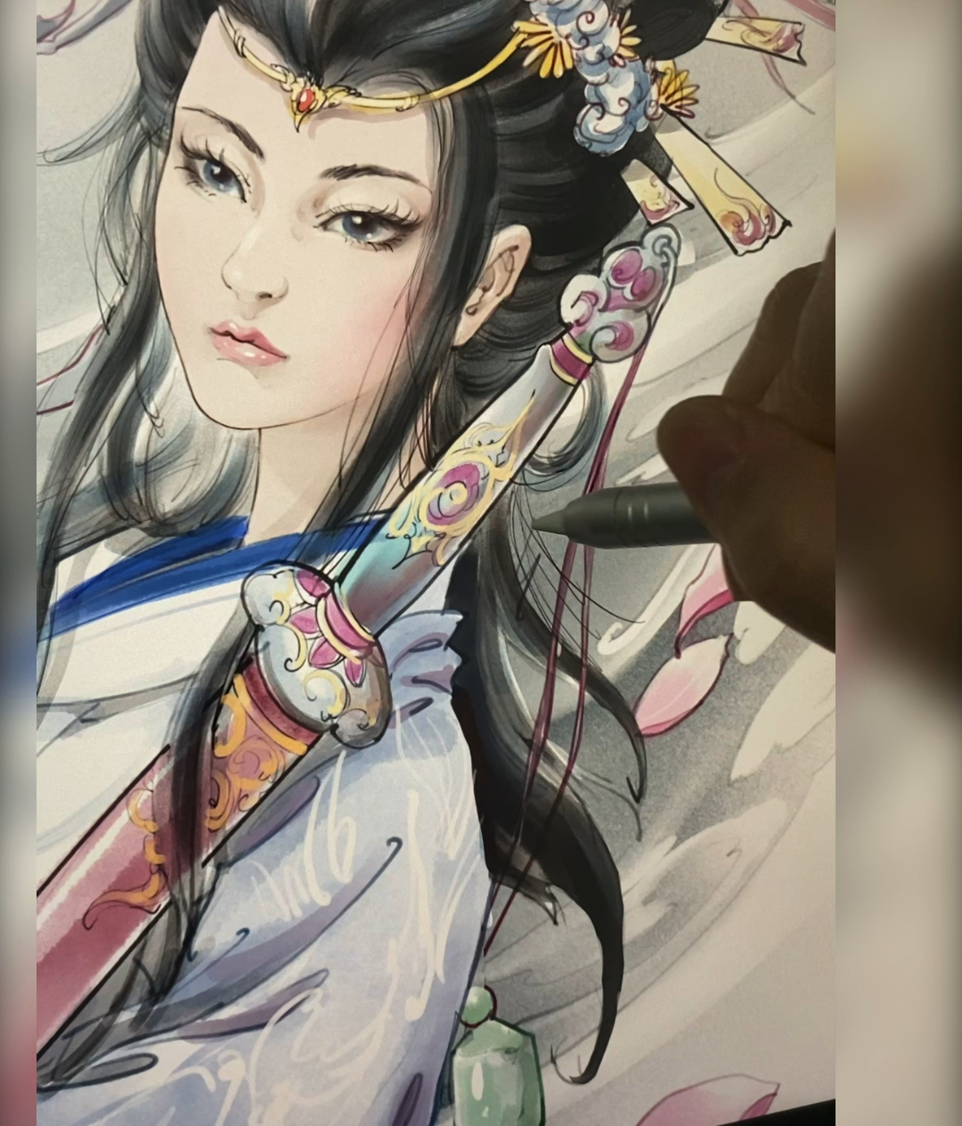 志永纹身#女侠.色彩练习