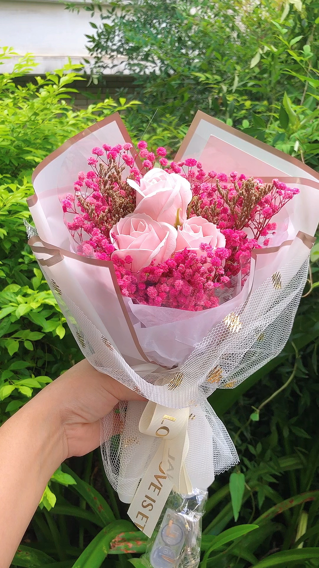 音为有你#超好看的香皂花束,散发着淡淡的香味-度小视