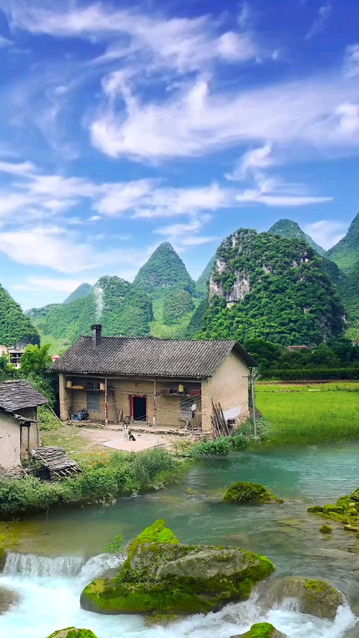 田园风光#愿你我暮年有个小院,开门见绿水青山,推窗闻鸟语花香,隐居