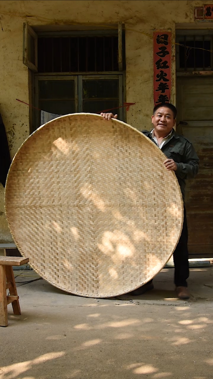 非遗文化纯手工制作#给粉丝做的大簸箕,你们都用来晒什么