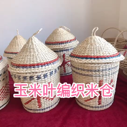 手工编织#纯手工玉米叶编织