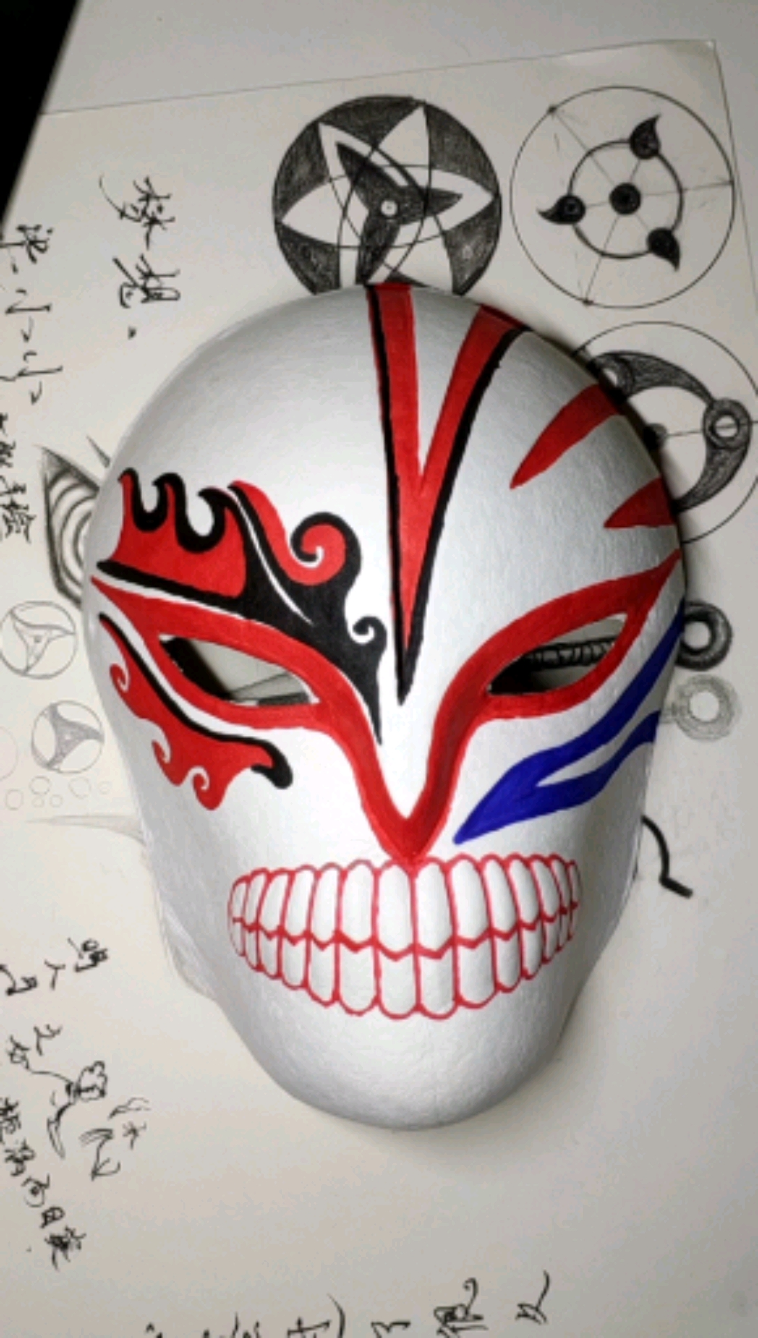 画画原来如此简单#手绘面具原创设计图案.