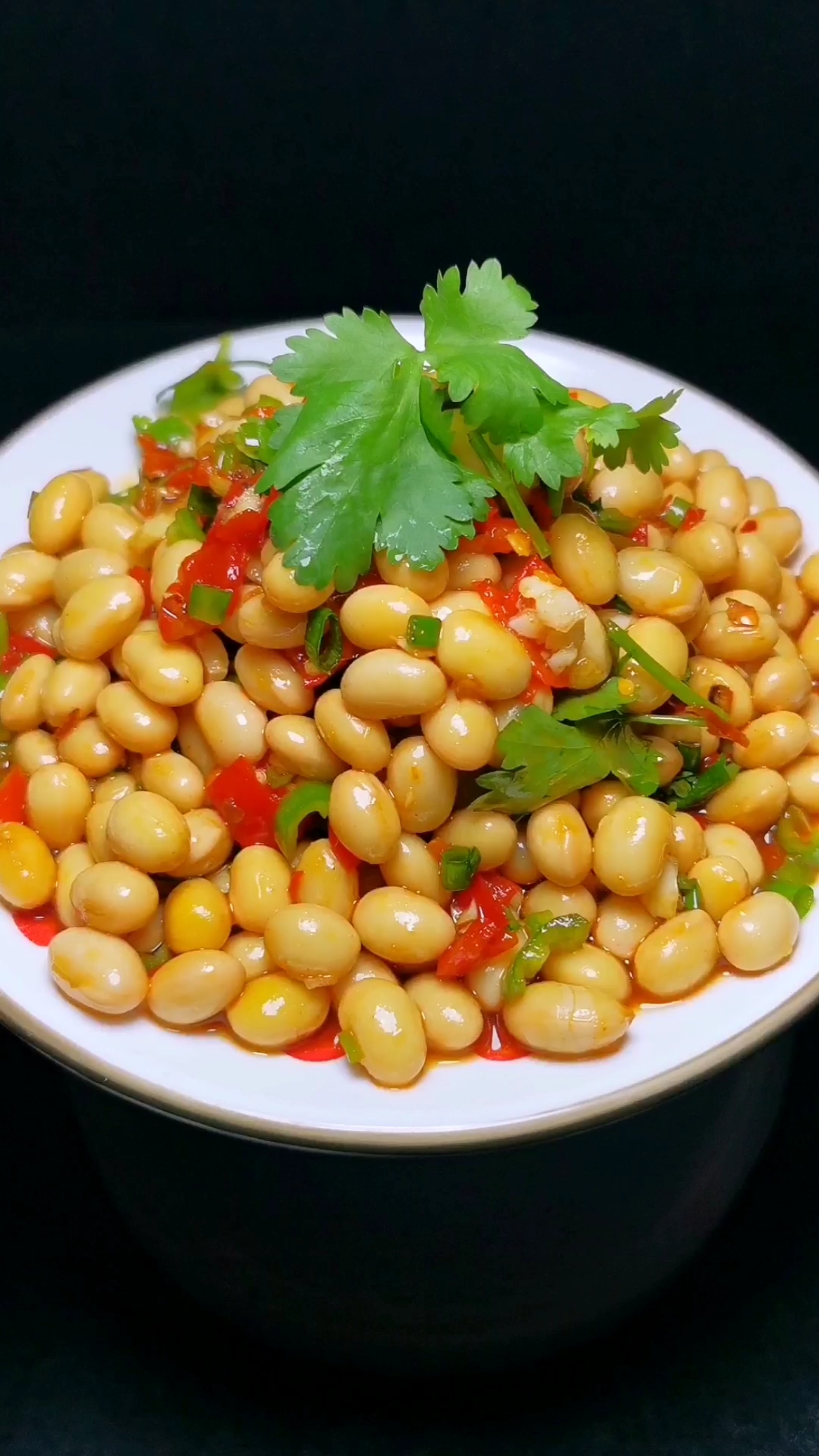 精美凉拌菜黄豆你像我这样做超入味好吃我吃了六碗大米饭