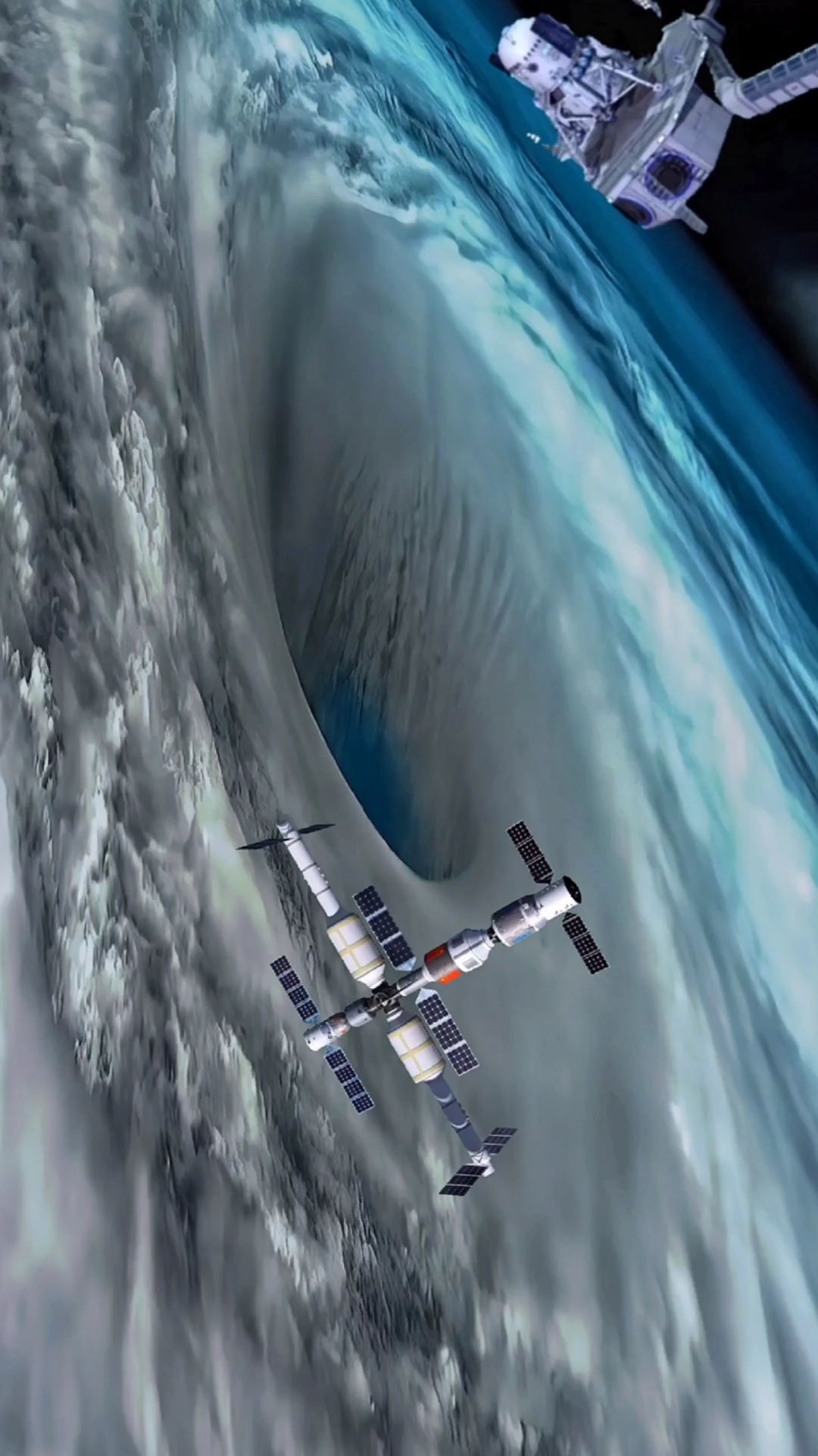 台风#"台风"烟花"的风眼清晰可见,目前强度为14级,预计25号下午或