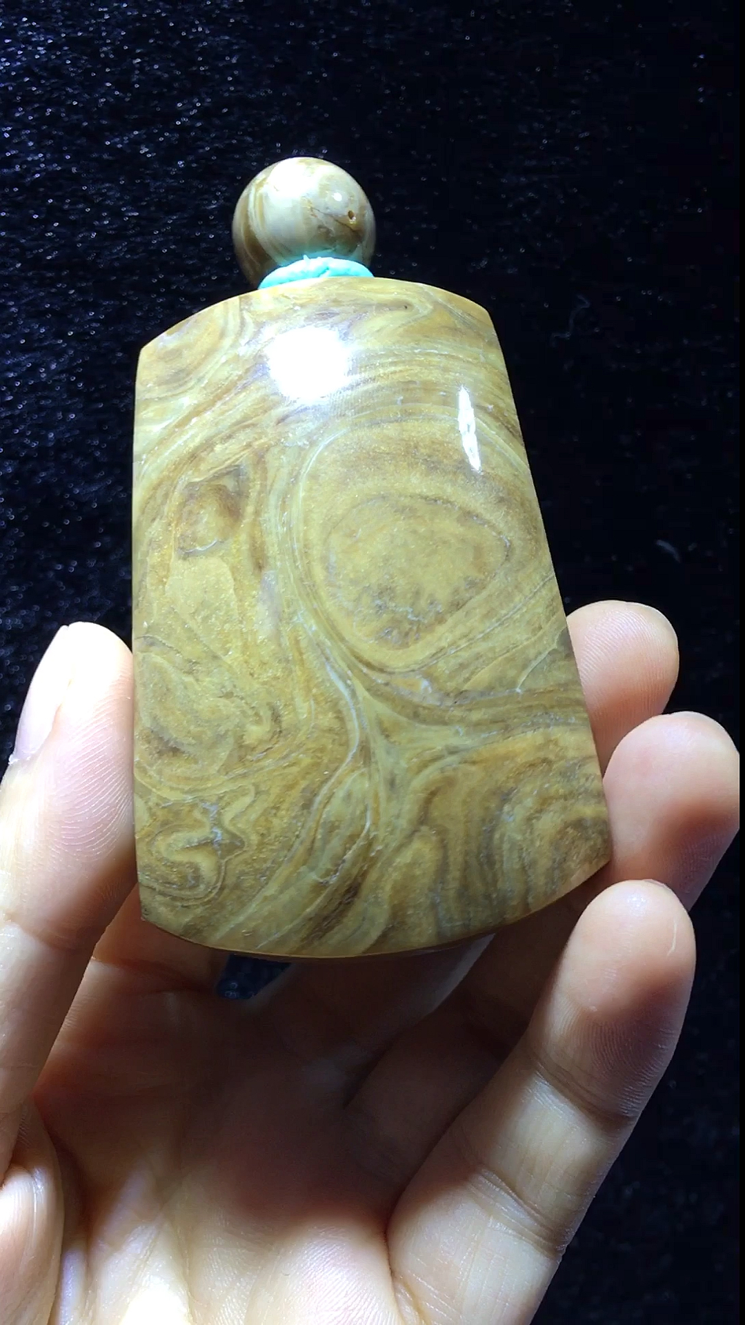 缅甸琥珀#根珀无事牌