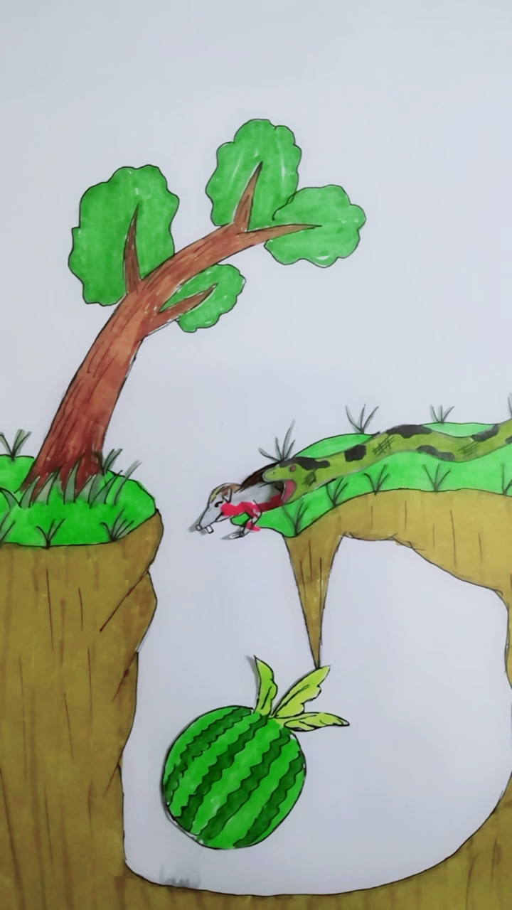 绘画#谁说蛇鼠一家亲?