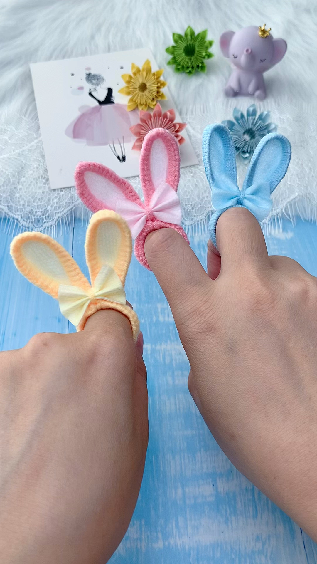 口罩别扔啊做个萌萌的兔子戒指和闺蜜一起戴吧