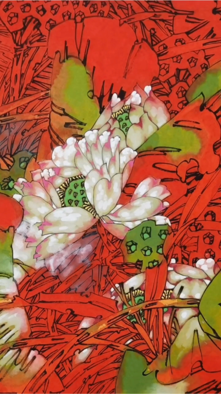 艺惠藏#胡朝水重彩荷花盛开了