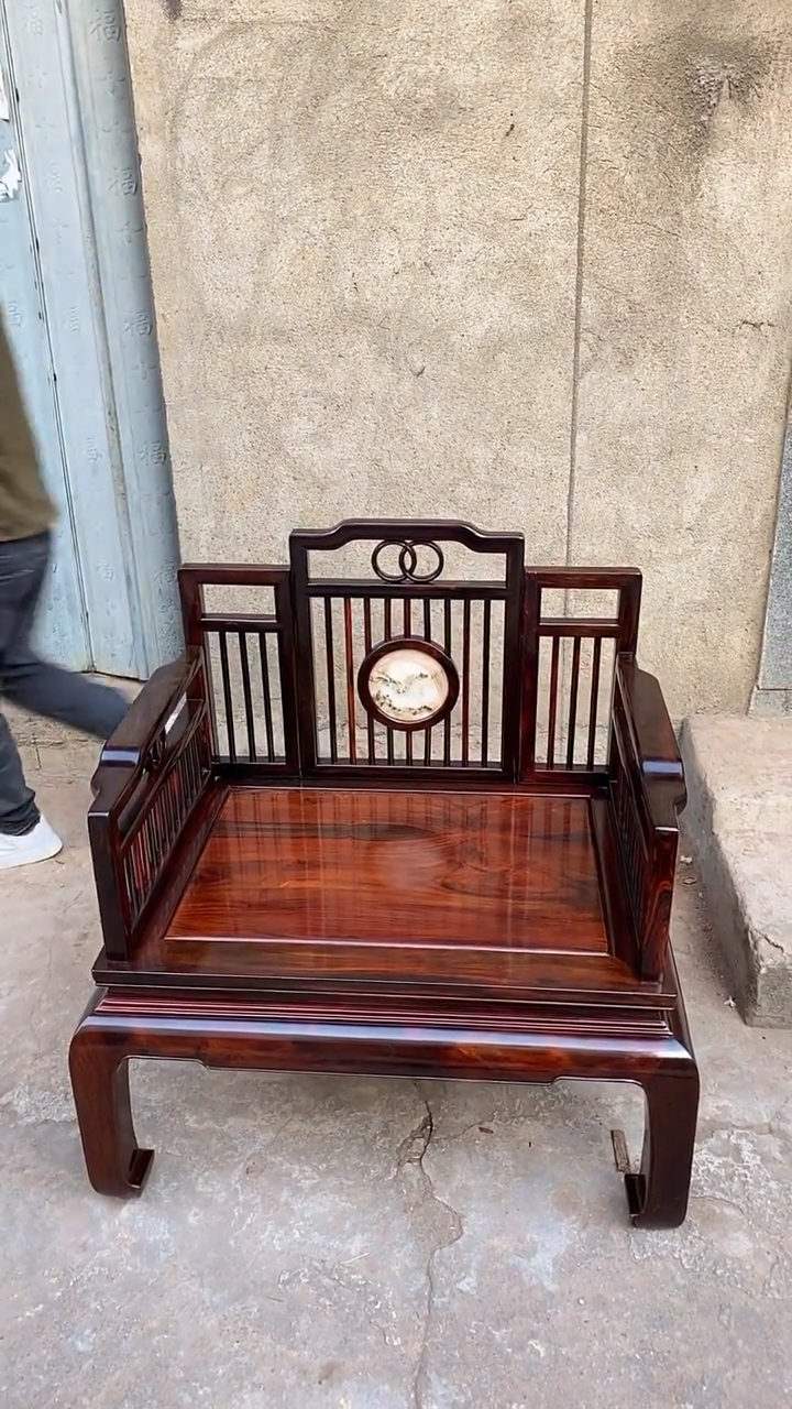 古典红木家具#大红酸枝明式沙发