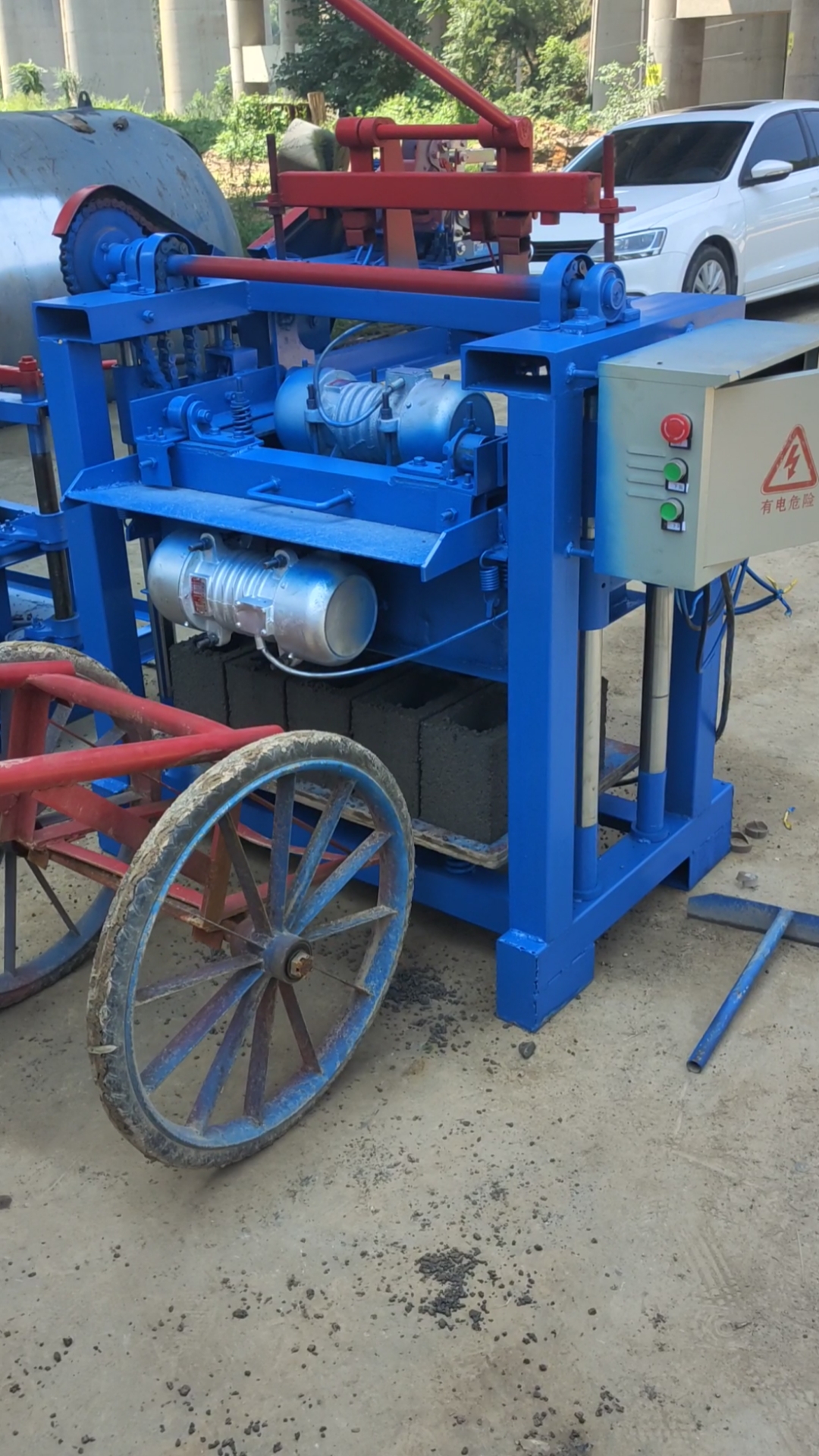 空心砖机#半自动水泥空心砖生产39*15*19空心砖