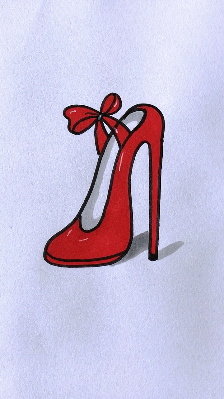 简笔画#高跟鞋怎么画?你敢穿吗